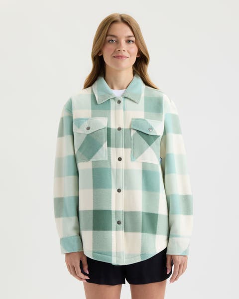 Seafoam Faux Sherling Shacket