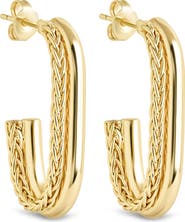 Sterling Forever Callista Braided Hoop Earrings