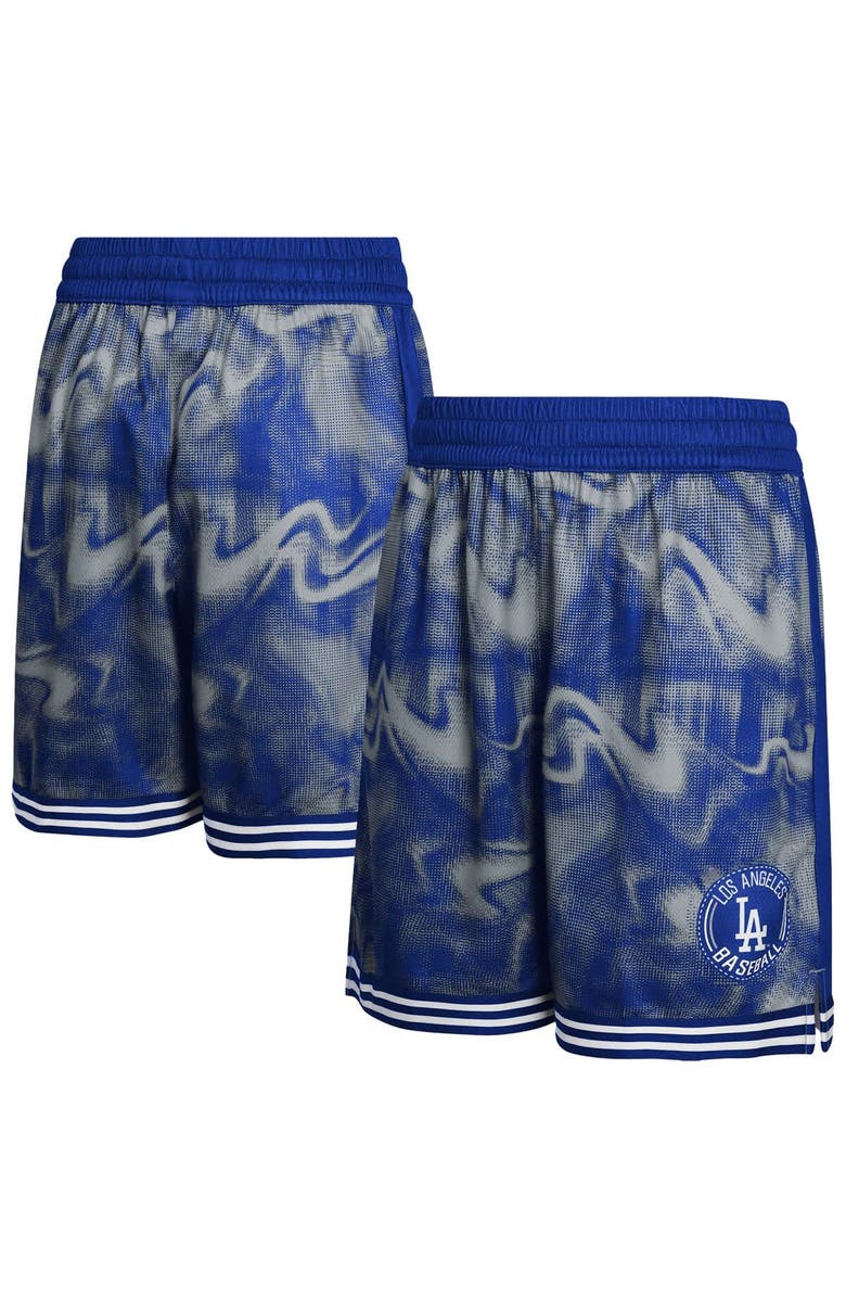 Outerstuff Youth Royal/Gray Los Angeles Dodgers Outfielder Shorts, Main, color,