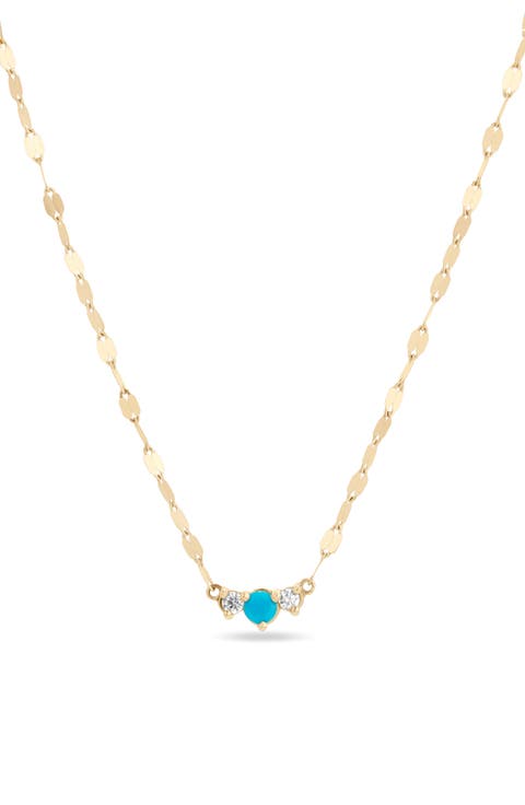 Solo Turquoise & Diamond Necklace