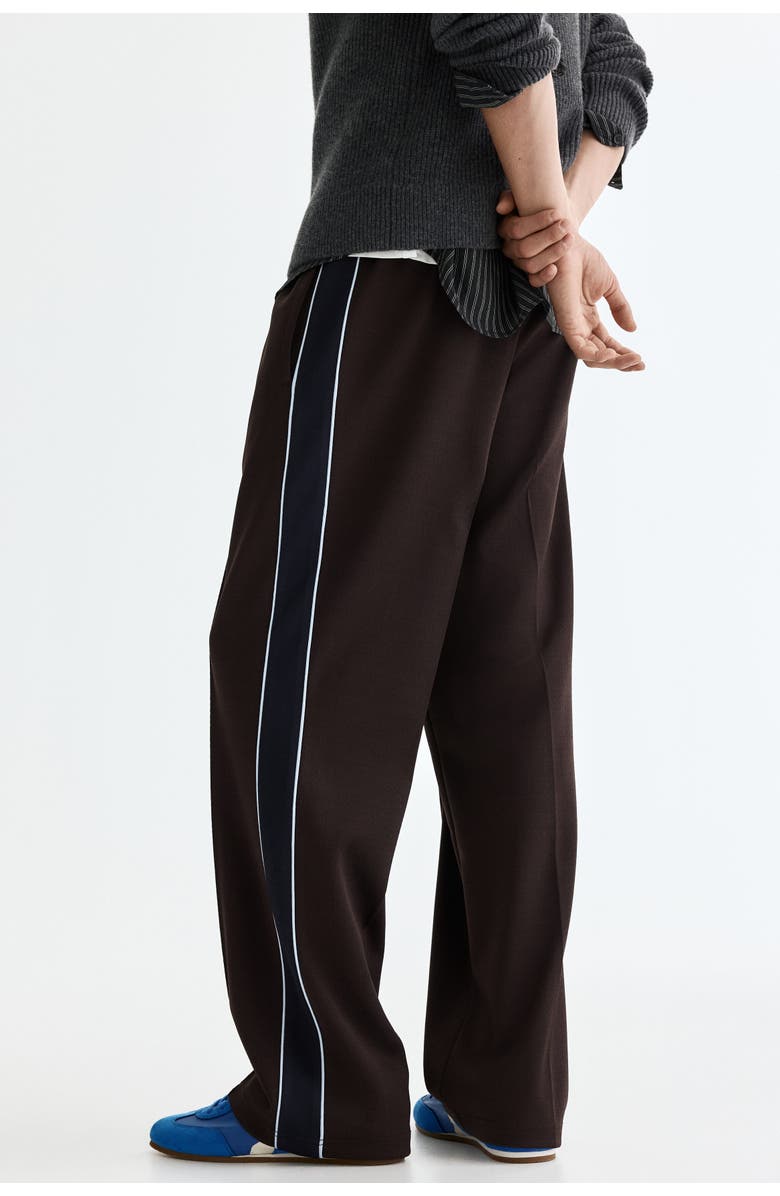 H&M Relaxed Fit Track Pants, Alternate, color, Brown/Stripes