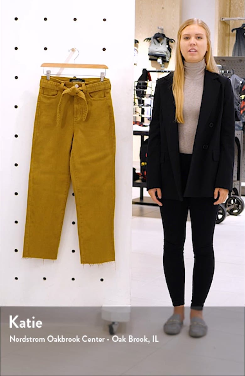 Belted Crop Straight Leg Jeans, sales video thumbnail