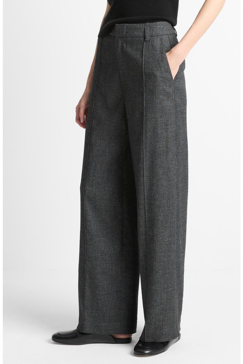 Jasp High Waist Pintuck Pleat Pants, Alternate, color, MED HEATHER GREY