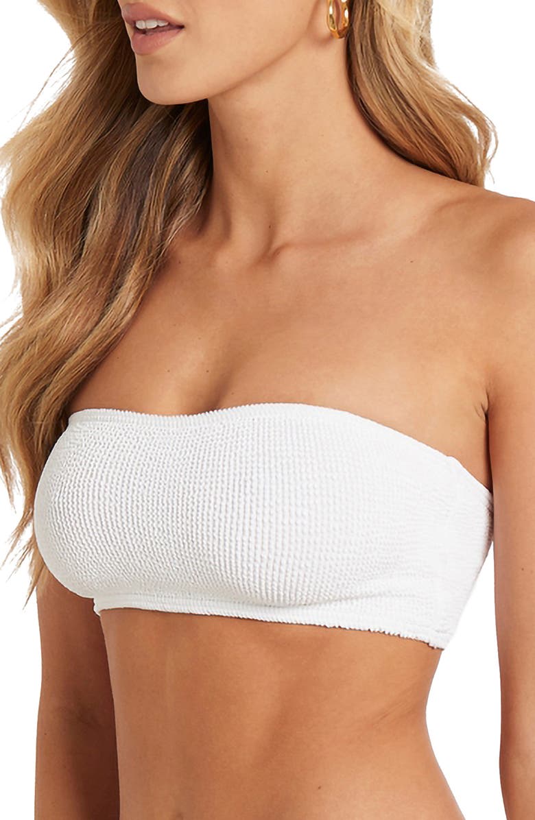 bond-eye BOUND by Bone-Eye The Sierra Bandeau Ribbed Bikini Top, Alternate, color, 