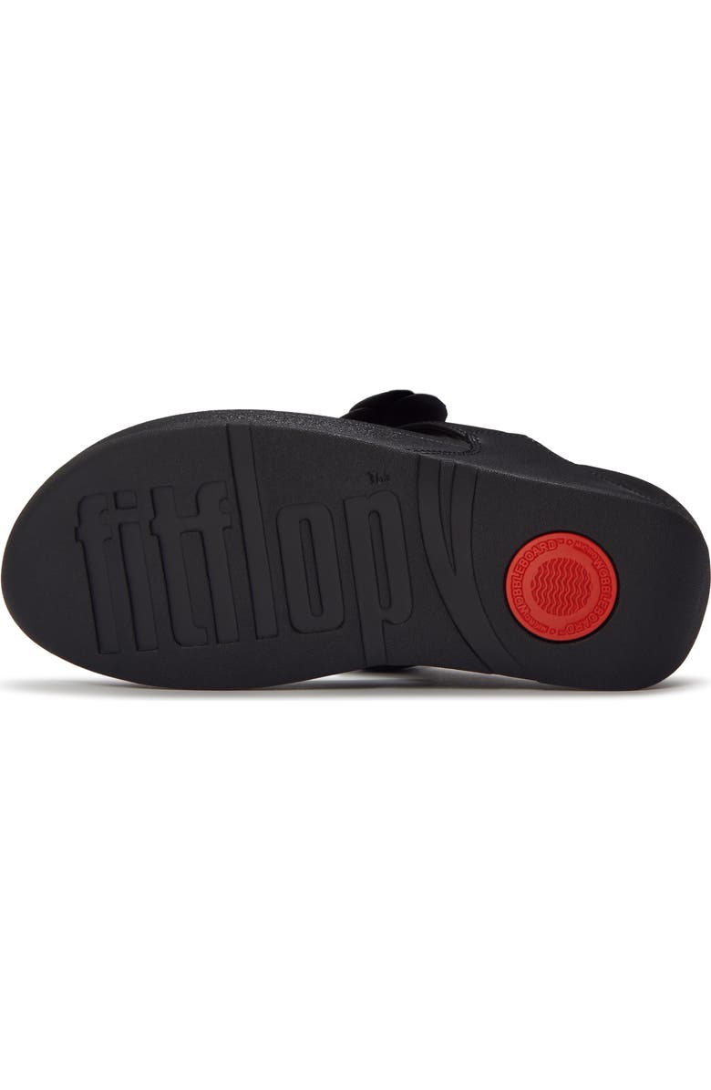 FitFlop Lulu Flower Toe-Post Sandals, Alternate, color, Black