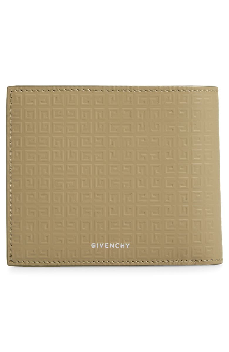 Givenchy 4G-Motif Leather Bifold Wallet, Alternate, color, Khaki