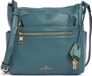 London Fog Pebble Multi-Pocket Crossbody Bag