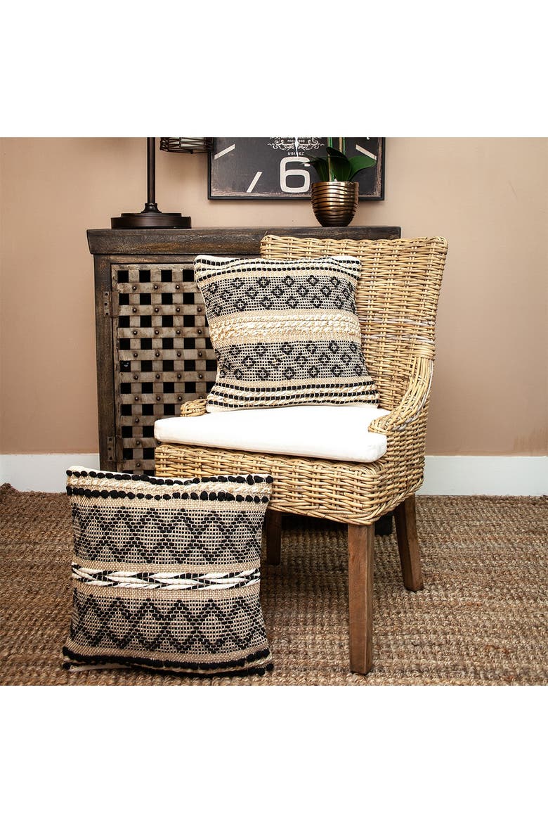 Ezra Transitional Beige Throw Pillow, Alternate, color, BEIGE