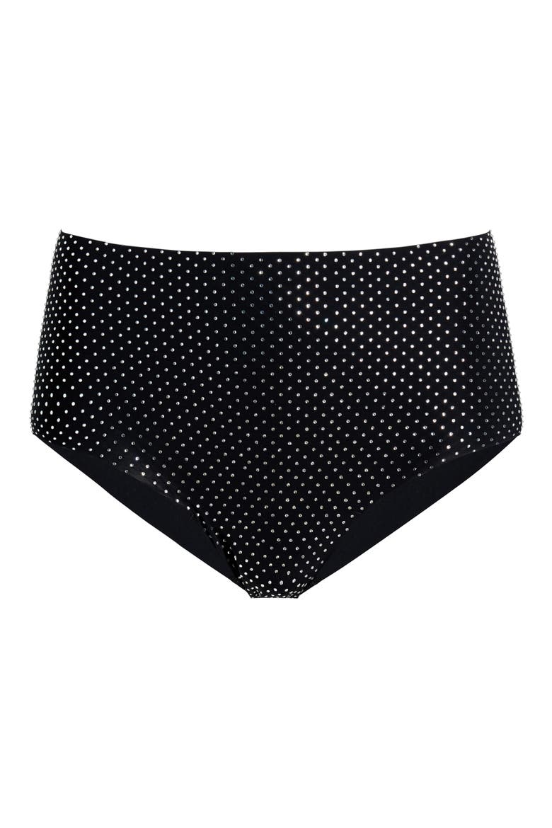 Party Starter High Waist Briefs, Alternate, color, CRYSTAL BLACK