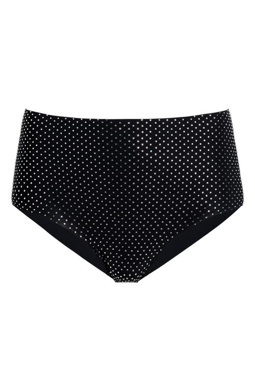 Commando Party Starter High Waist Briefs In Crystal Black