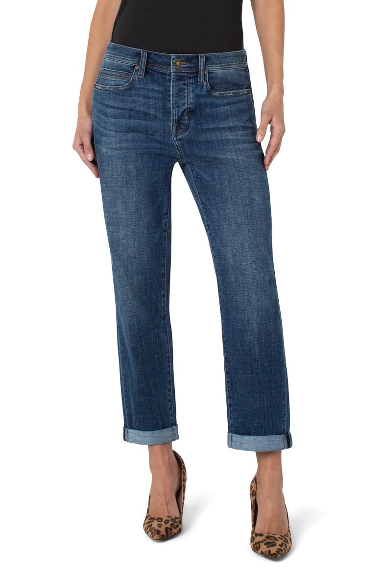 The Real Boyfriend Roll Cuff Jeans, Main, color, LUMIS
