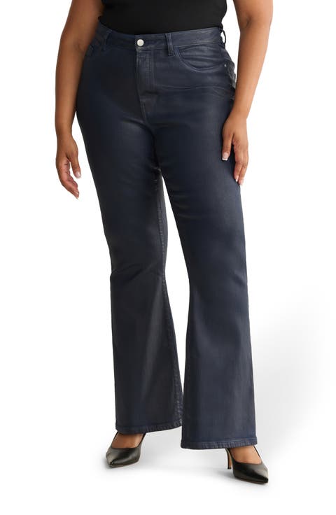 NAO Coated High Waist Bootcut Jeans (Coated Shallows) (Plus)