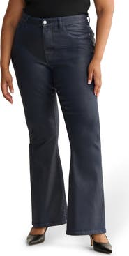 WARP+WEFT NAO Coated High Waist Bootcut Jeans