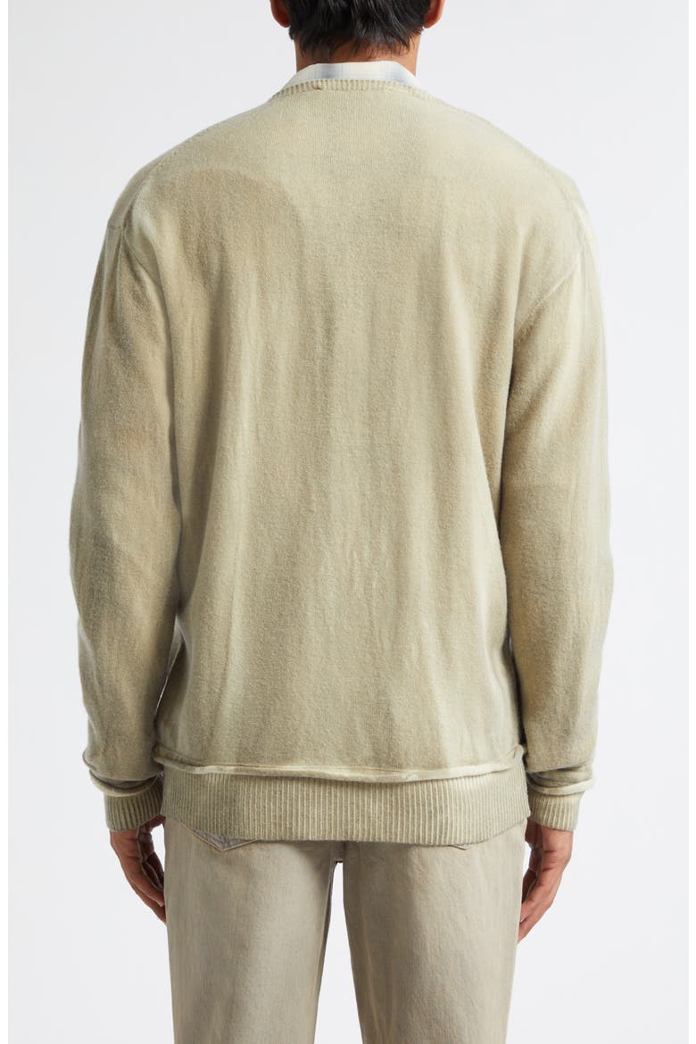 Parallel Merino Wool Cardigan, Alternate, color, MOSS SPRAY DYE CHERUB WOOL