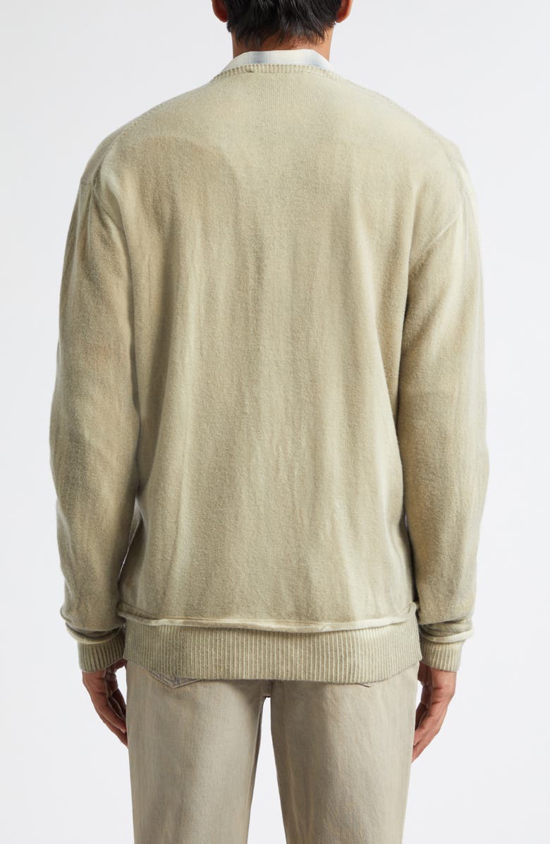 OUR LEGACY Parallel Merino Wool Cardigan, Alternate, color, Moss Spray Dye Cherub Wool