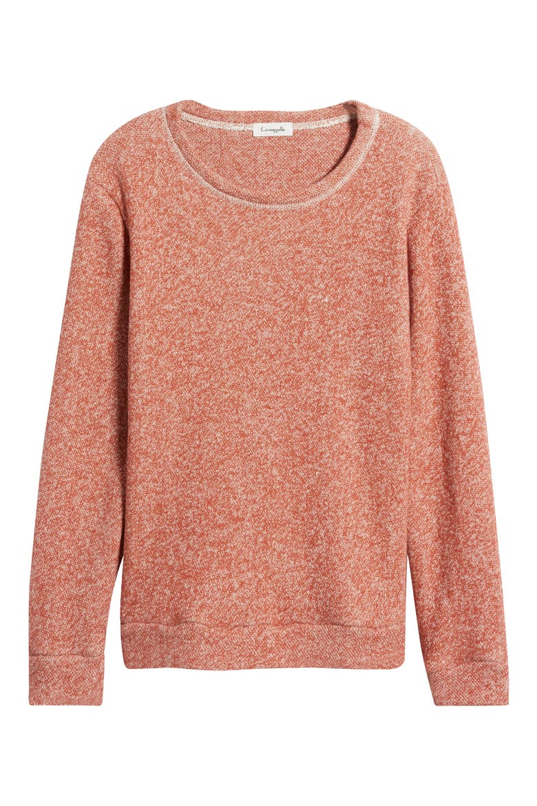 Crewneck Cotton Sweatshirt, Alternate, color, TERRACOTTA