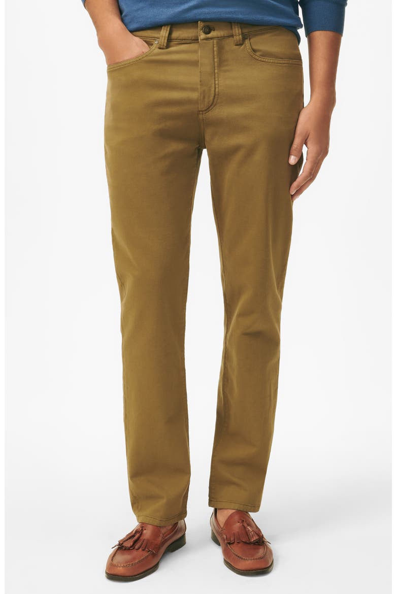 The Richmond Five-Pocket Straight Leg Pants, Main, color, GREEN