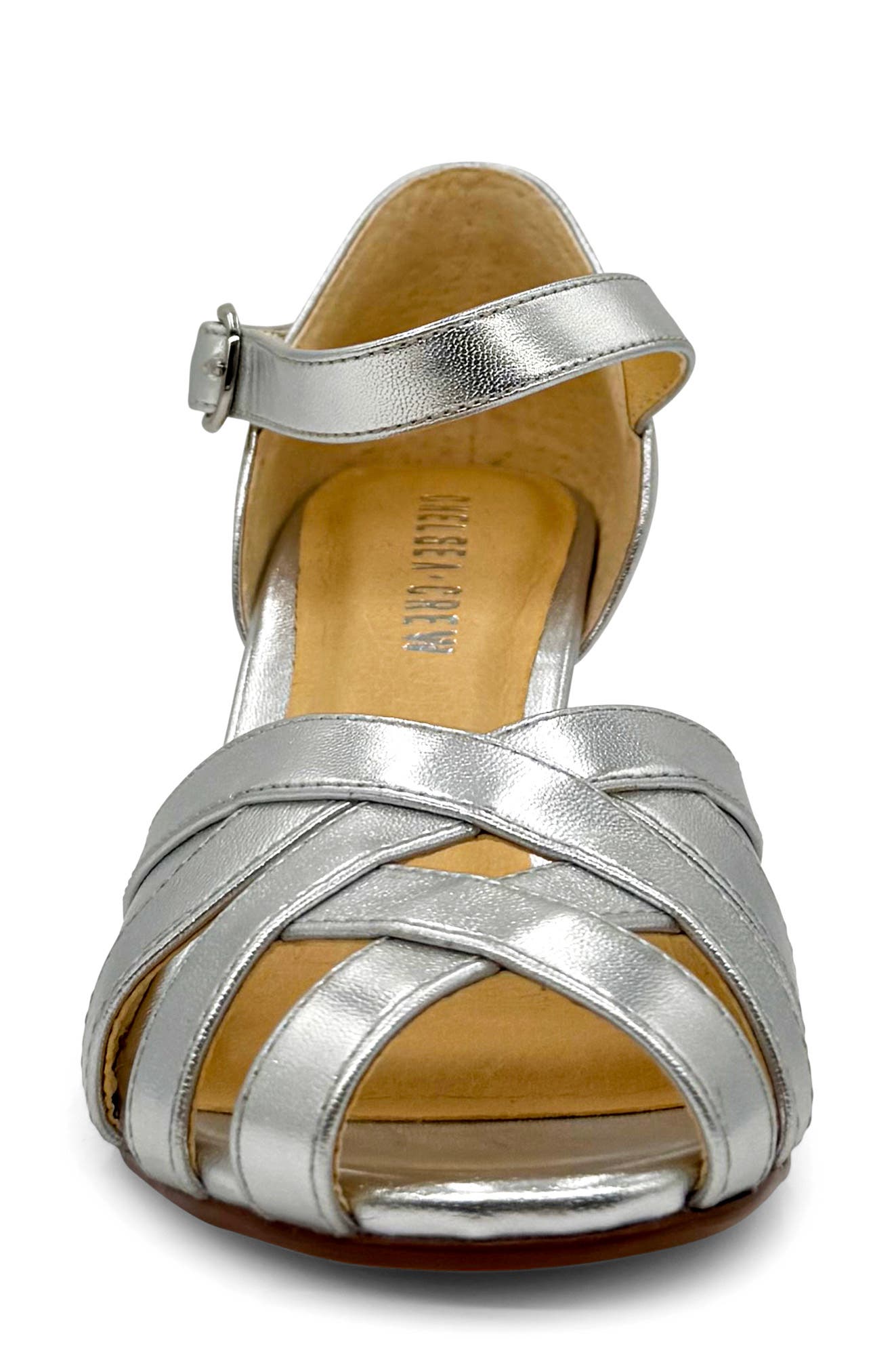 Sammy Faux Leather Sandal, Alternate, color, SILVER