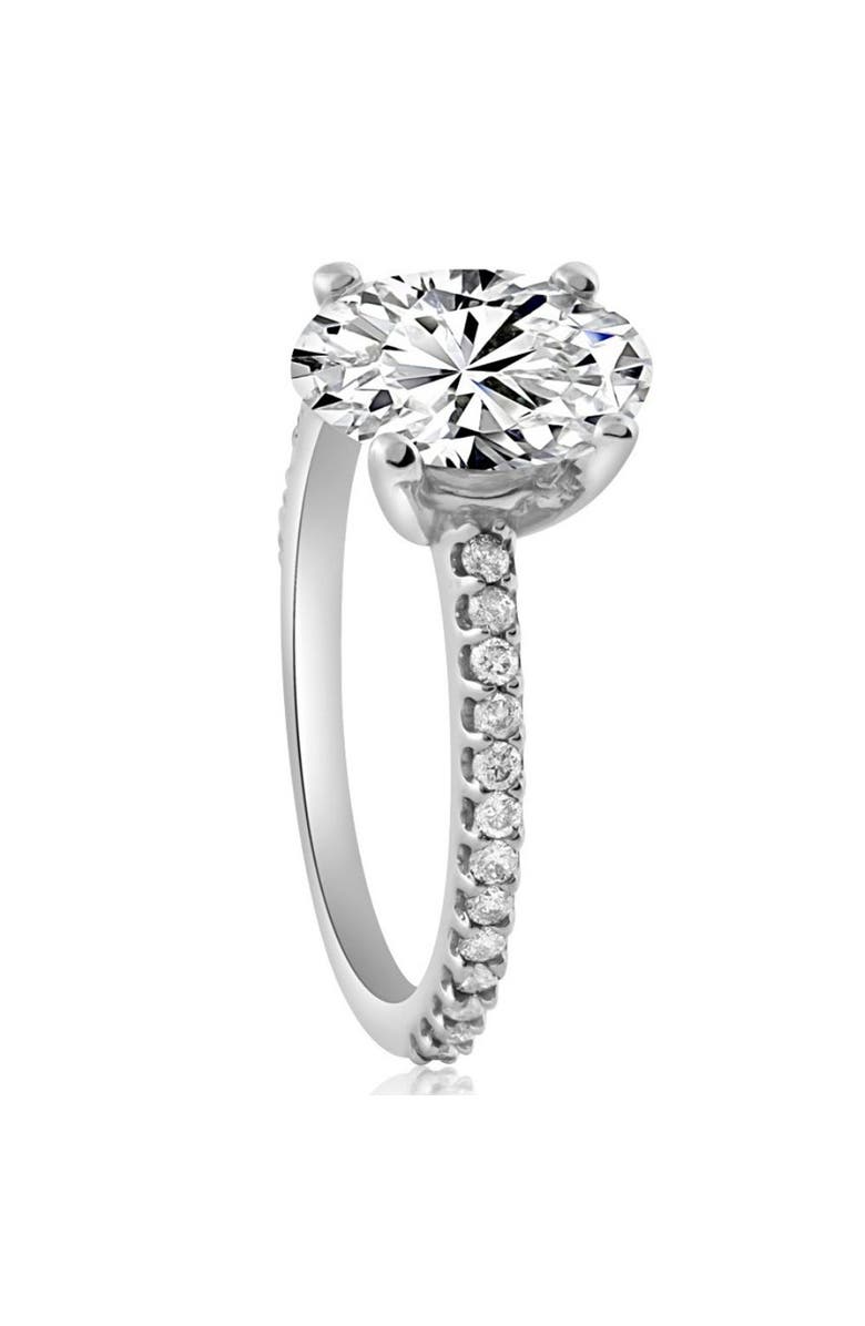 Bliss Diamond Certified 2.50Ct Oval Lab Grown Diamond Engagement Ring in 14k Gold, Alternate, color, 