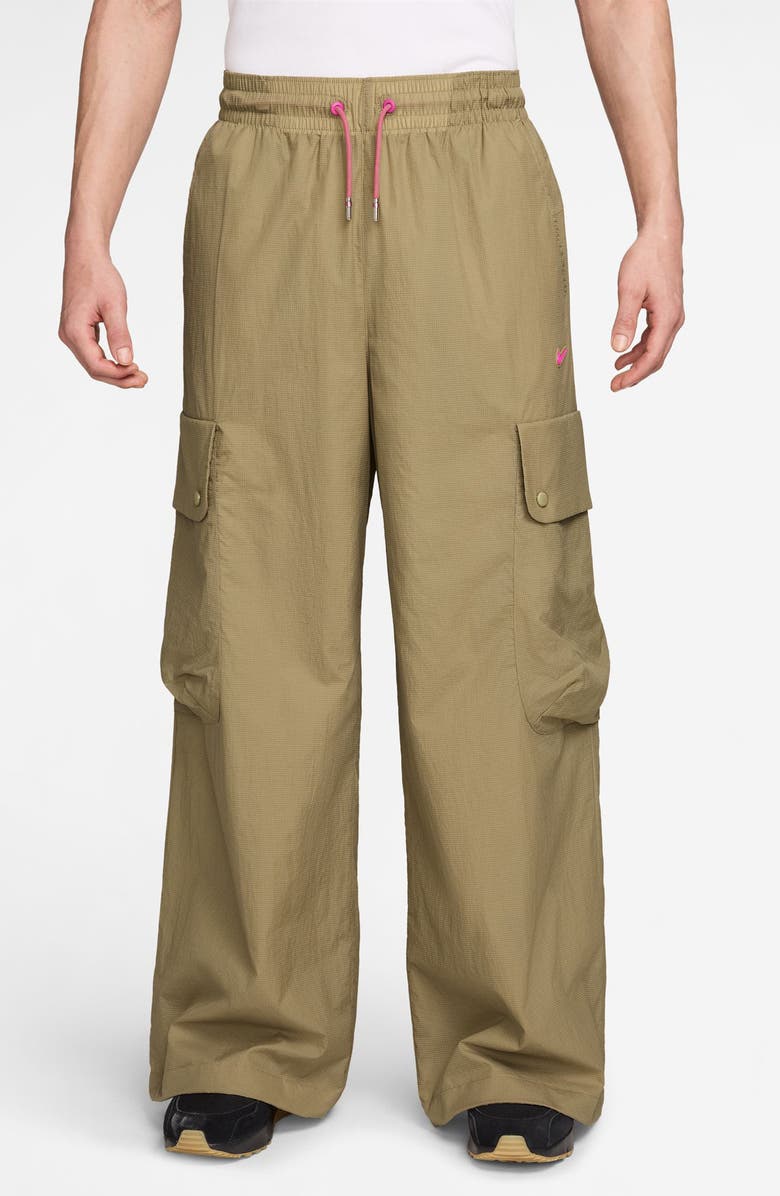 Nike Baggy Cargo Pants, Main, color, Parachute Beige/ Hyper Pink