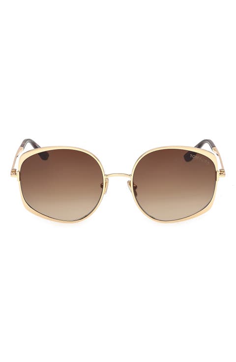 Abbey 58mm Round Sunglasses