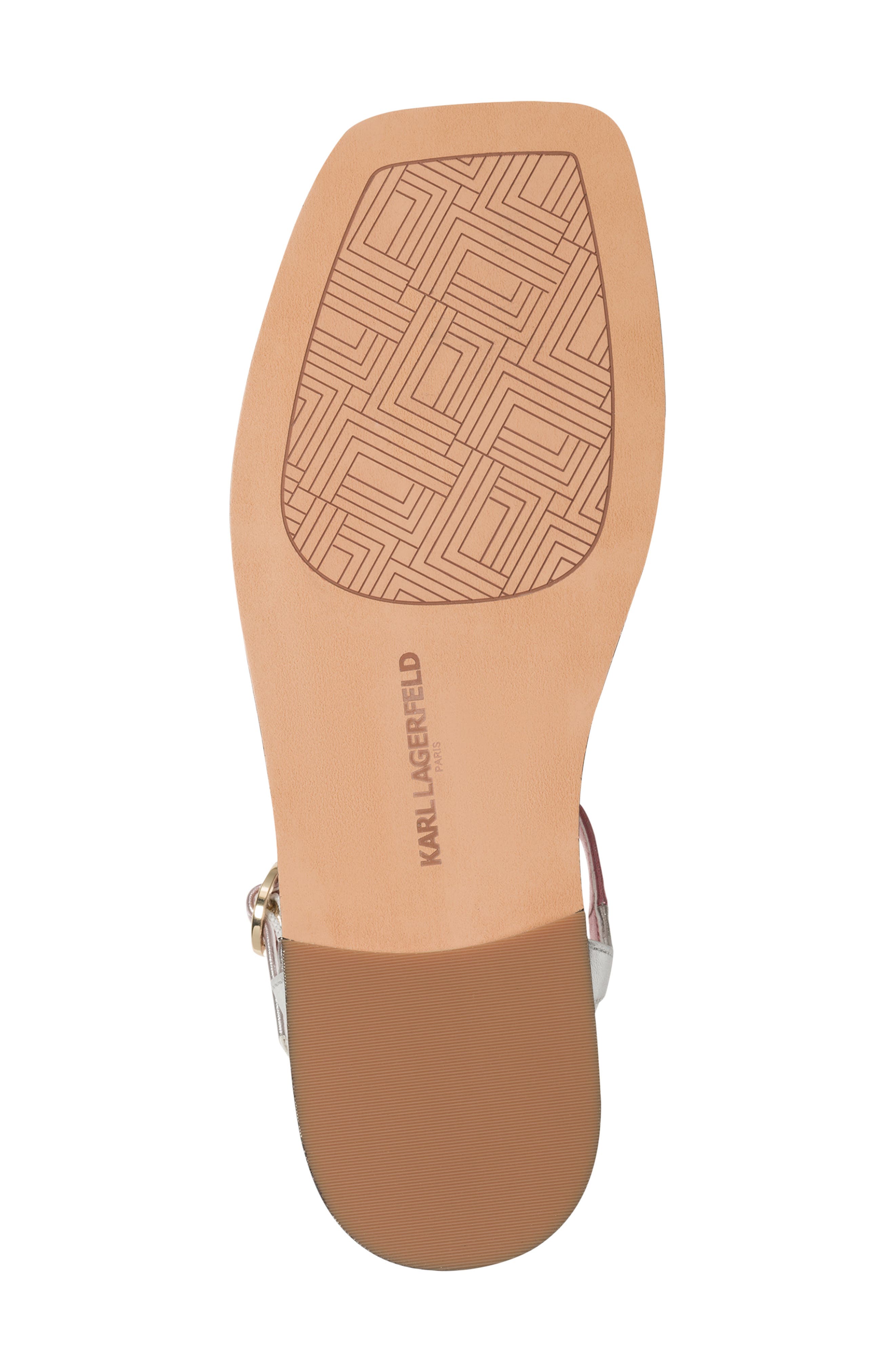 KARL LAGERFELD PARIS Margate Flower Embellished Sandal, Alternate, color, Pink