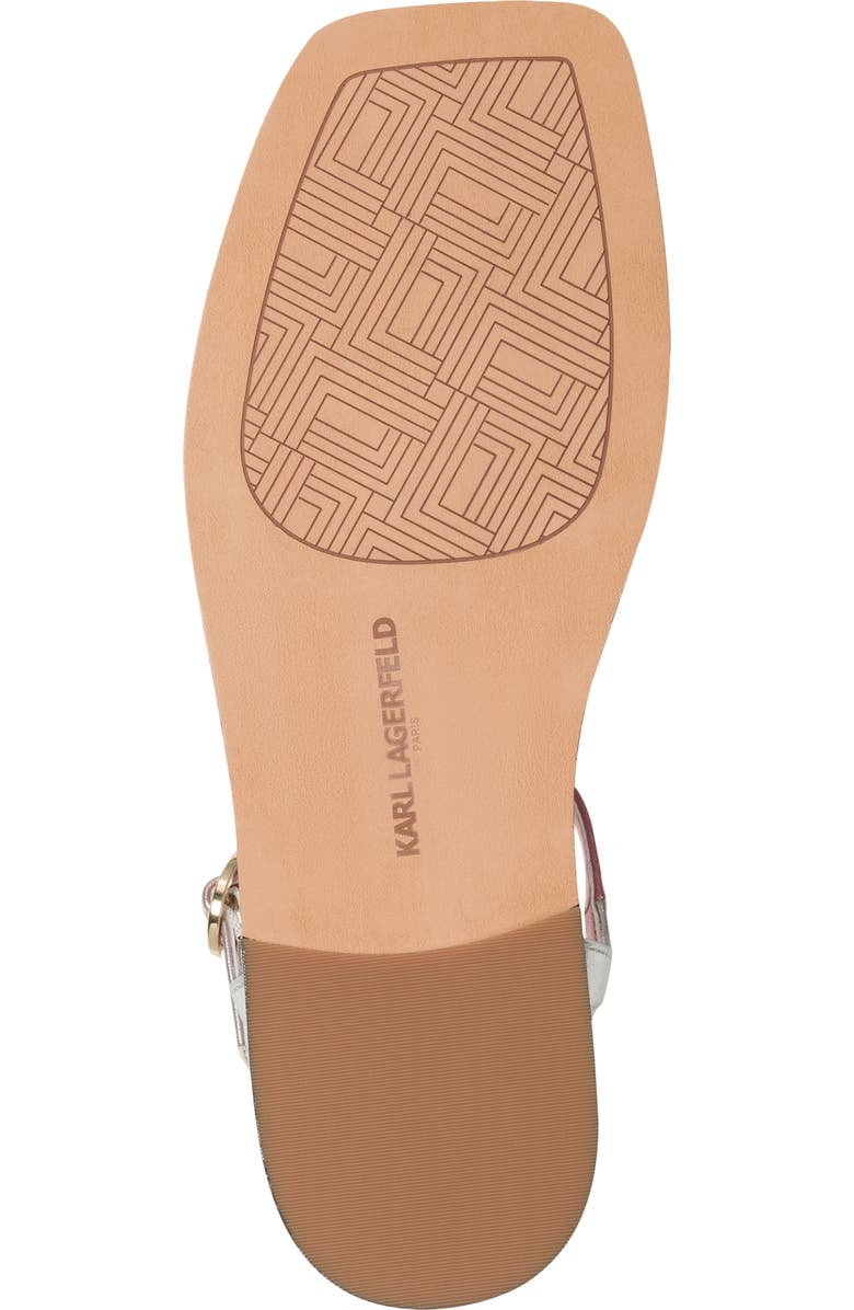 KARL LAGERFELD PARIS Margate Flower Embellished Sandal, Alternate, color, Pink