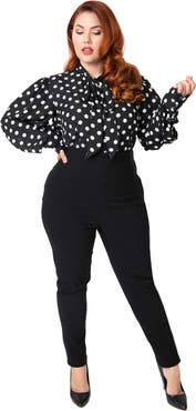 Unique Vintage Plus Size Rizzo Cigarette Pants