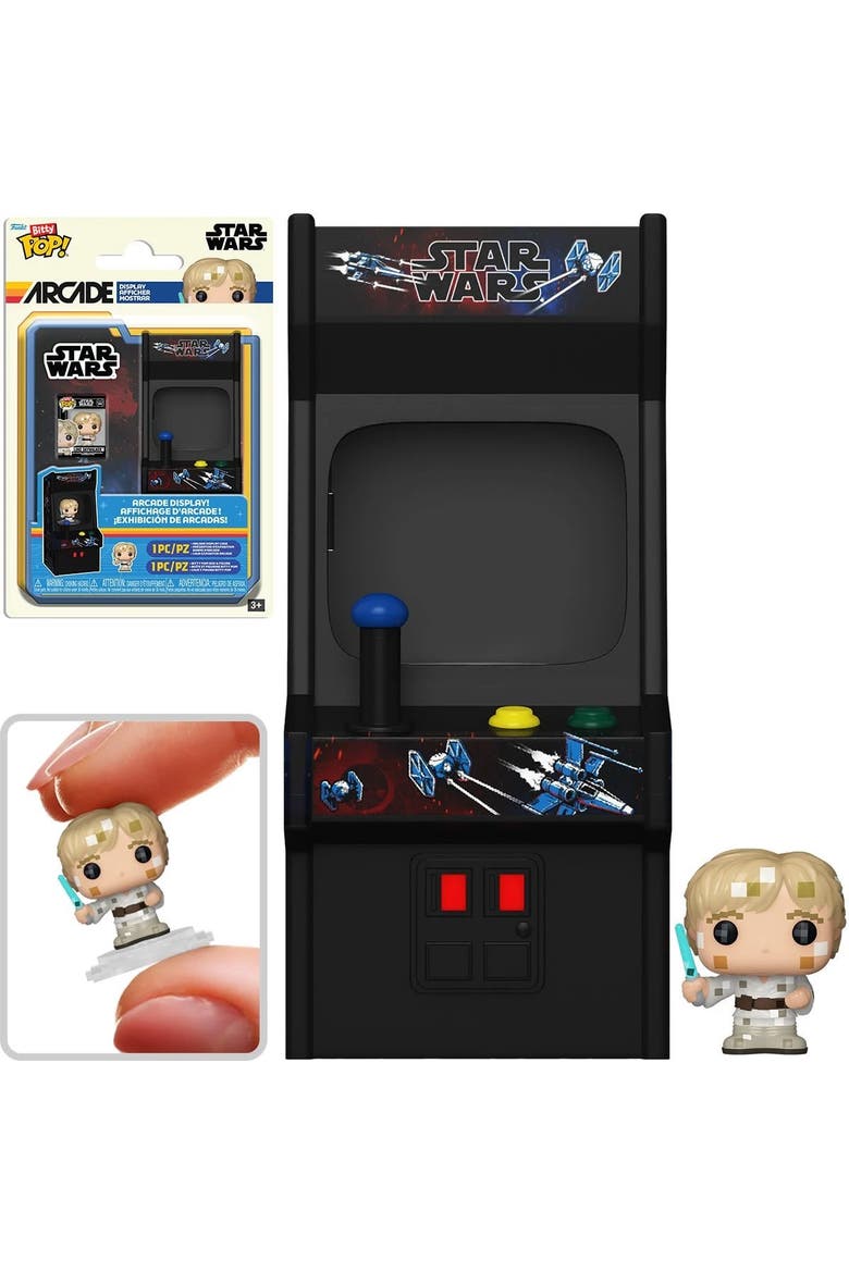 Luke Skywalker (Star Wars) 8-Bit Funko Bitty Pop! Arcade Cabinet, Main, color, Multi-Color