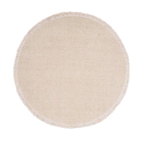 C & F Home C&f Home Fringed Sand Round Placemats Set Of 6, 15" In Nude