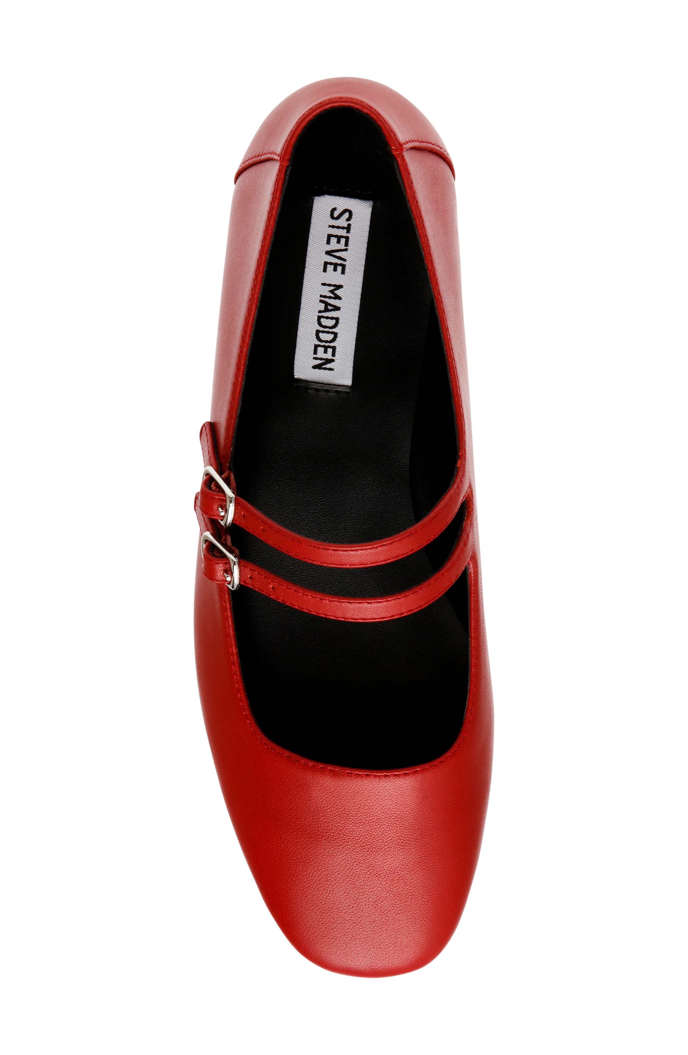 Alisah Mary Jane Flat, Alternate, color, RED LEATHE