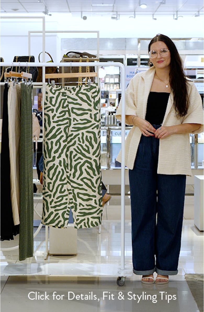 Print Straight Leg Pants, sales video thumbnail