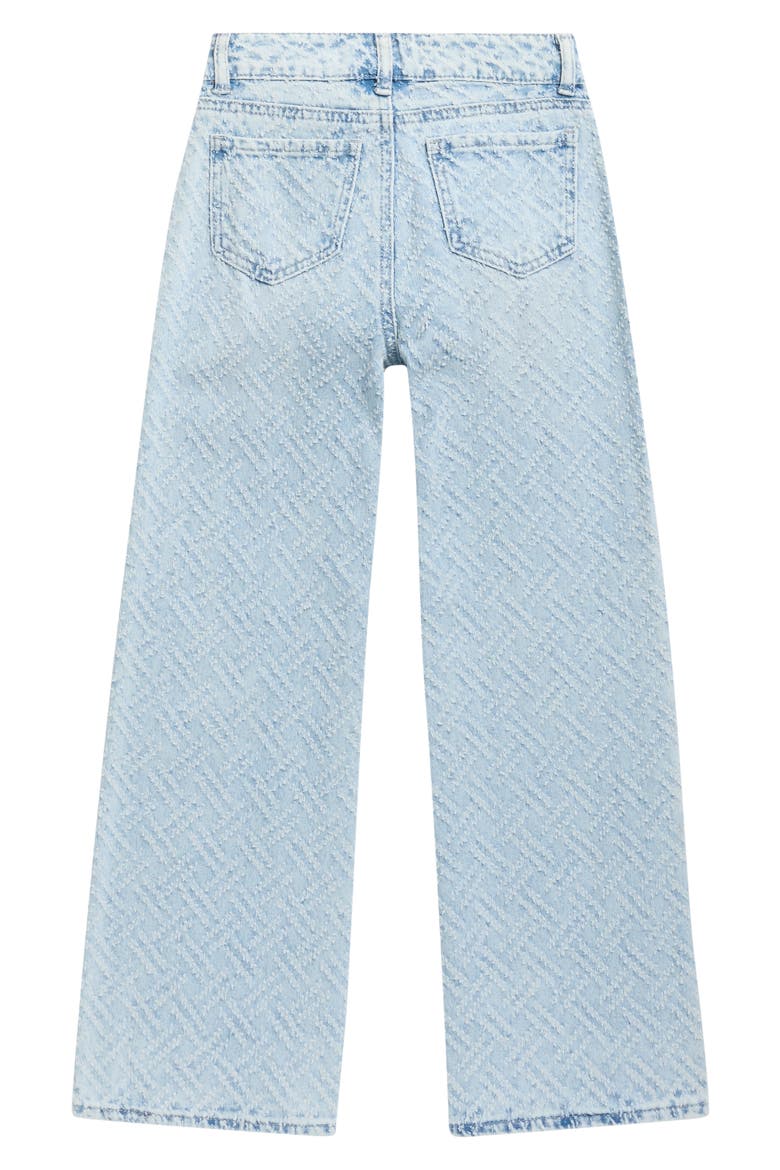 Kids' Chevron Wide Leg Jeans, Alternate, color, LIGHT INDIGO