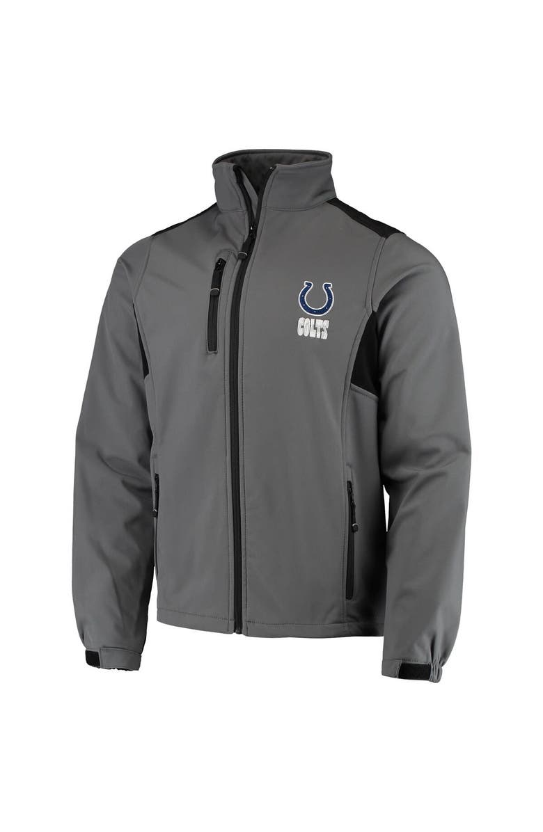 DUNBROOKE Men's Dunbrooke Charcoal Indianapolis Colts Circle Softshell Fleece Full-Zip Jacket, Alternate, color, 