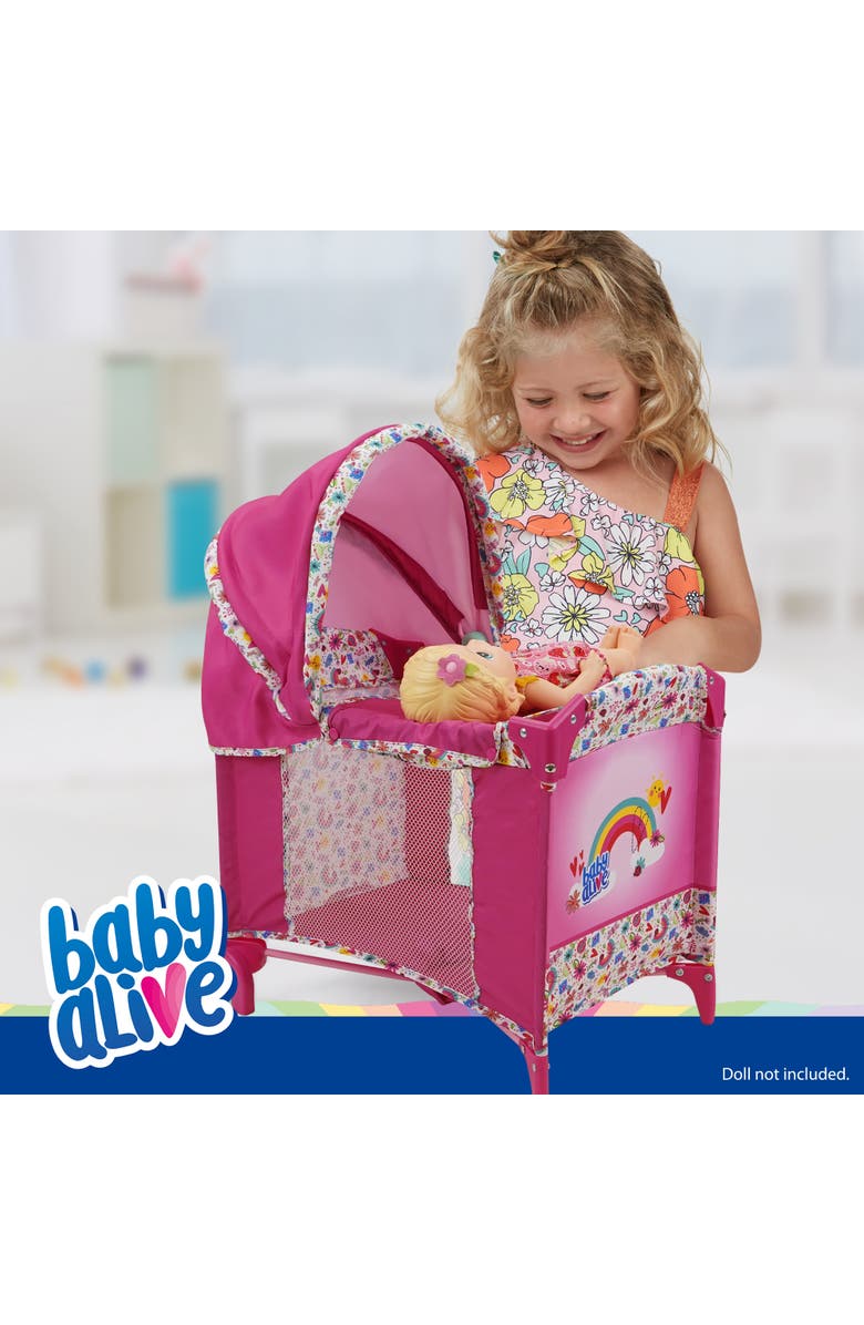 Baby Alive Deluxe Doll Play Yard Pink & Rainbow Fits Dolls Up To 18", Alternate, color, Pink