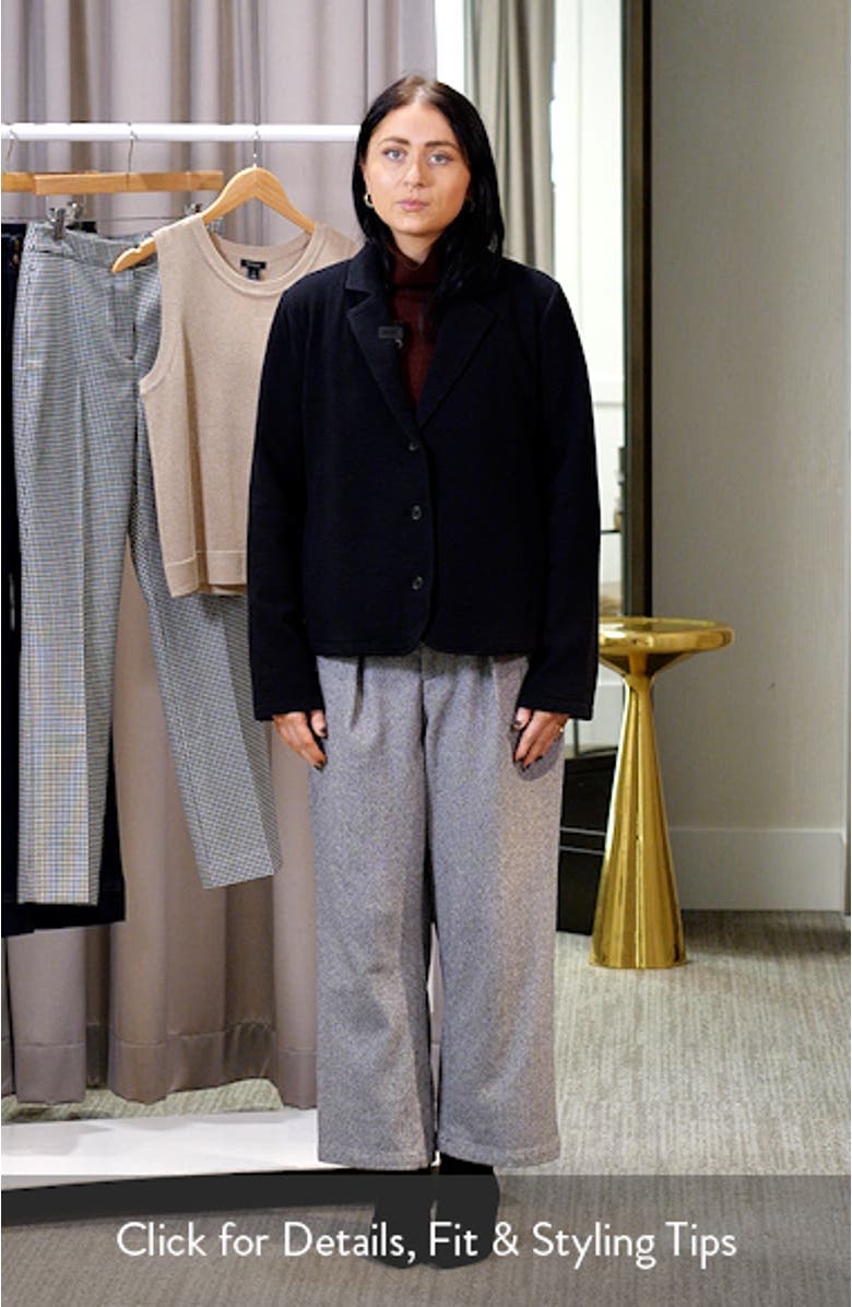 Notch Collar Organic Cotton Blend Jacket, sales video thumbnail