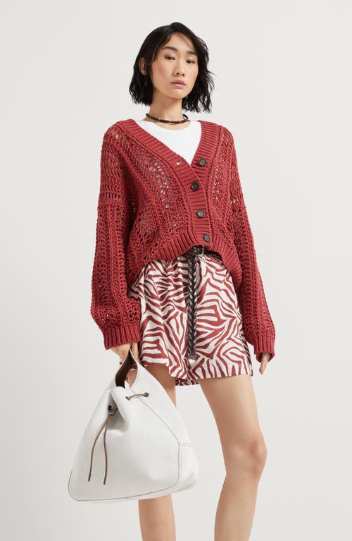 Shop Brunello Cucinelli Gabardine Bc Duo Bucket Bag In Chalk