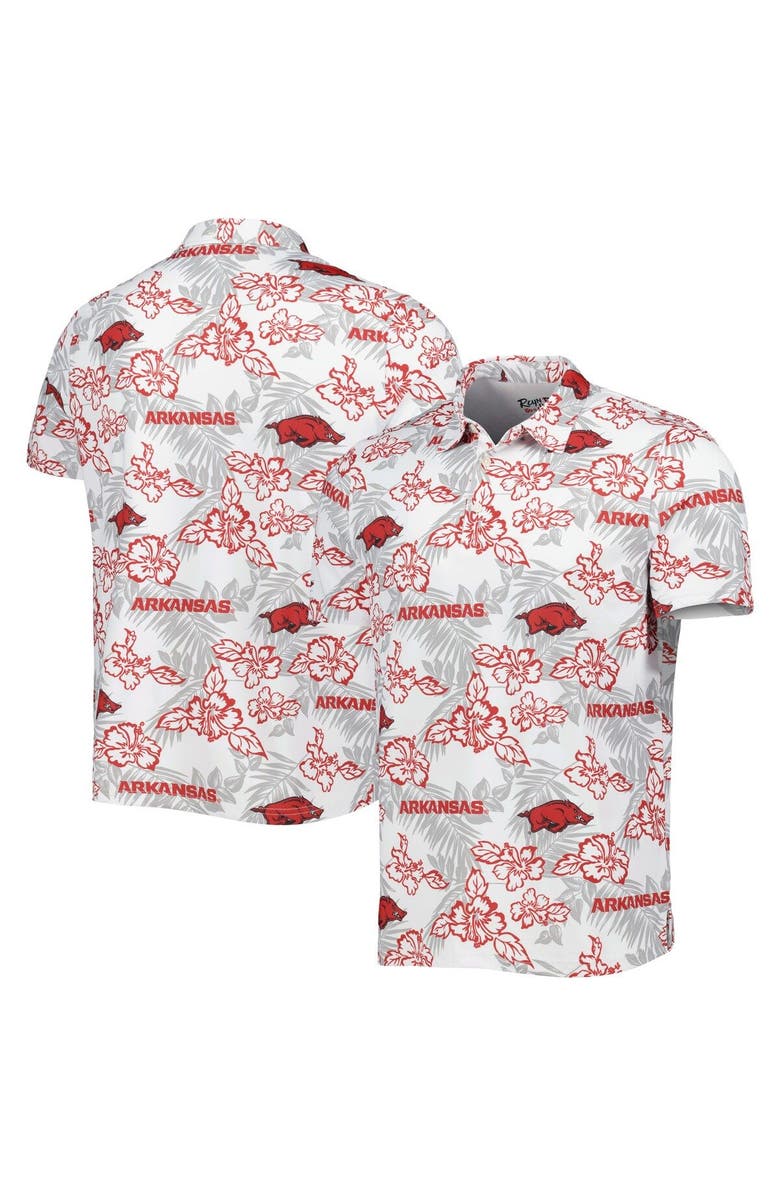 Reyn Spooner Men's Reyn Spooner White Arkansas Razorbacks Performance Polo, Main, color, 