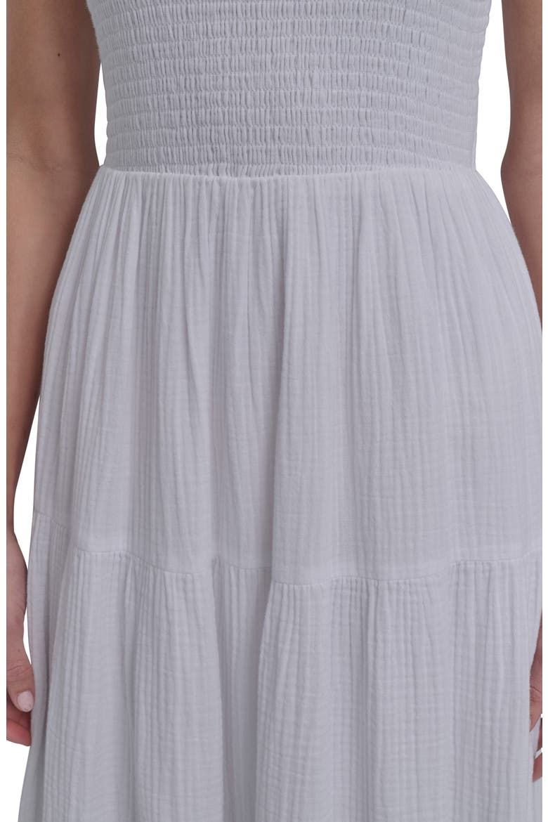 Smocked Sundress, Alternate, color, WHITE