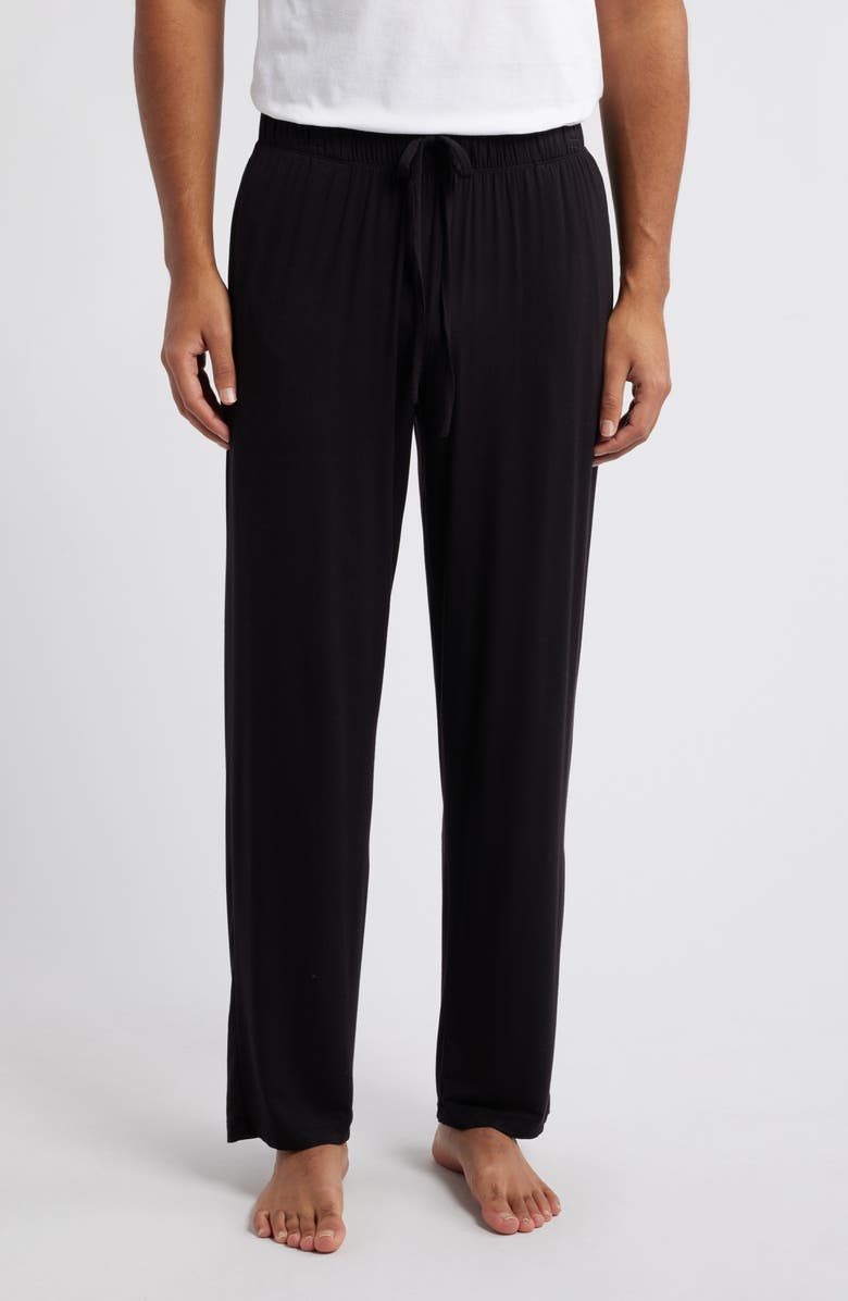 Nordstrom Moonlight Eco Stretch Modal Pajama Pants, Main, color, Black