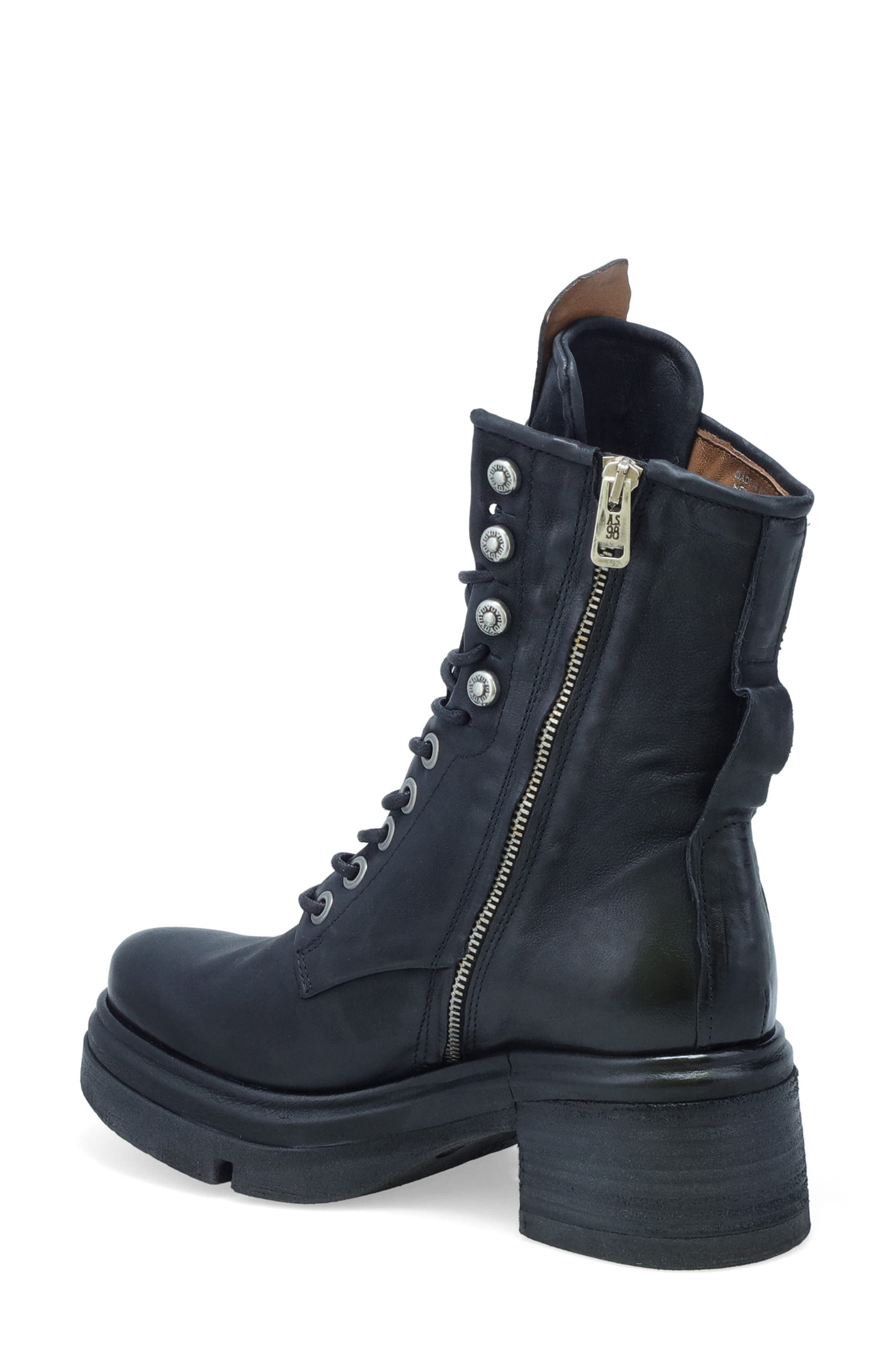 A.S.98 Emper Combat Boot, Alternate, color, Black