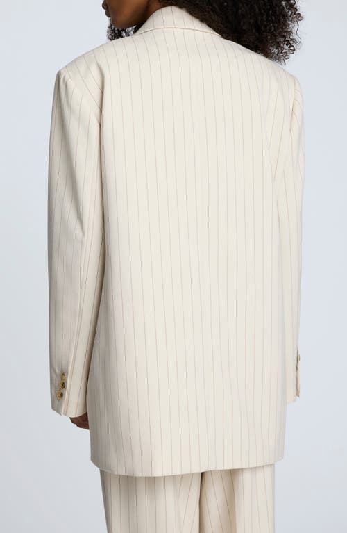Kenneth Cole Pinstripe Oversize Blazer In Multi