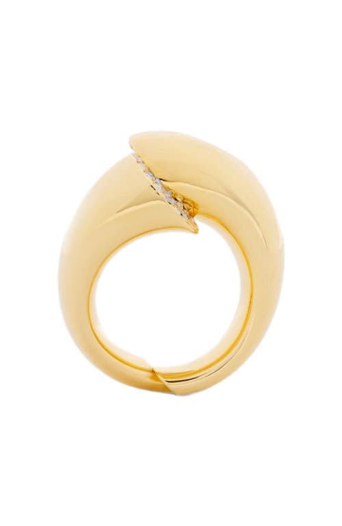 Lanvin Sequence Rhinestone Ring By In Gold