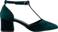 Forever & Always Shoes Anicette Velvet Mary Jane Heels