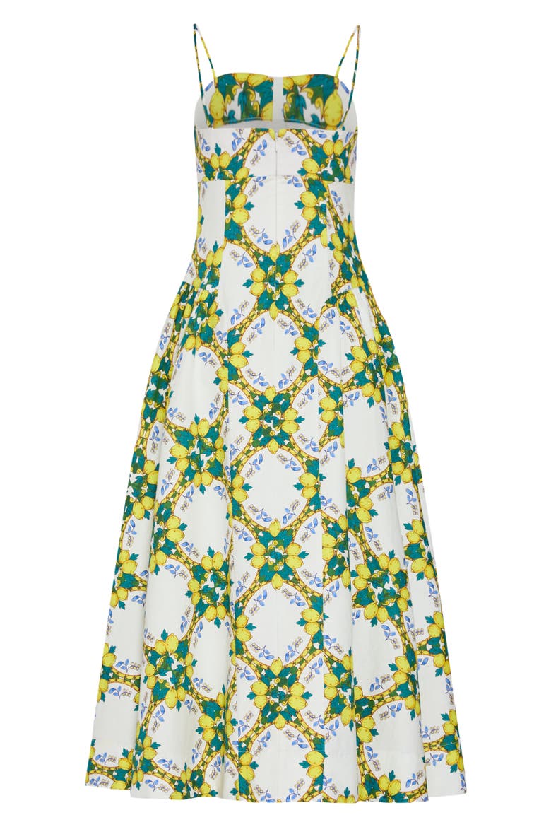Livna Print Sleeveless Linen & Cotton Maxi Dress, Alternate, color, YELLOW MULTI