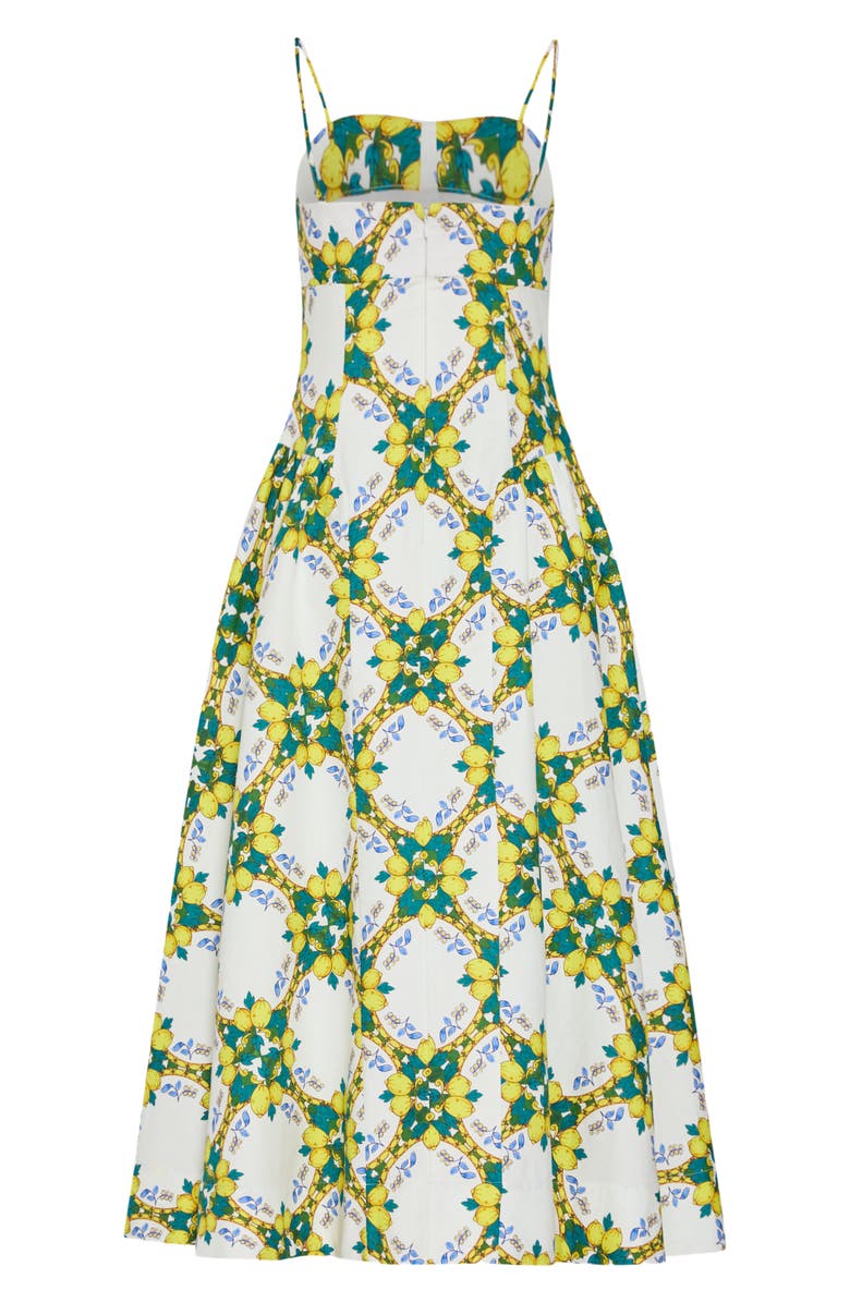 Milly Ivette Print Sleeveless Linen & Cotton Maxi Dress, Alternate, color, Yellow Multi