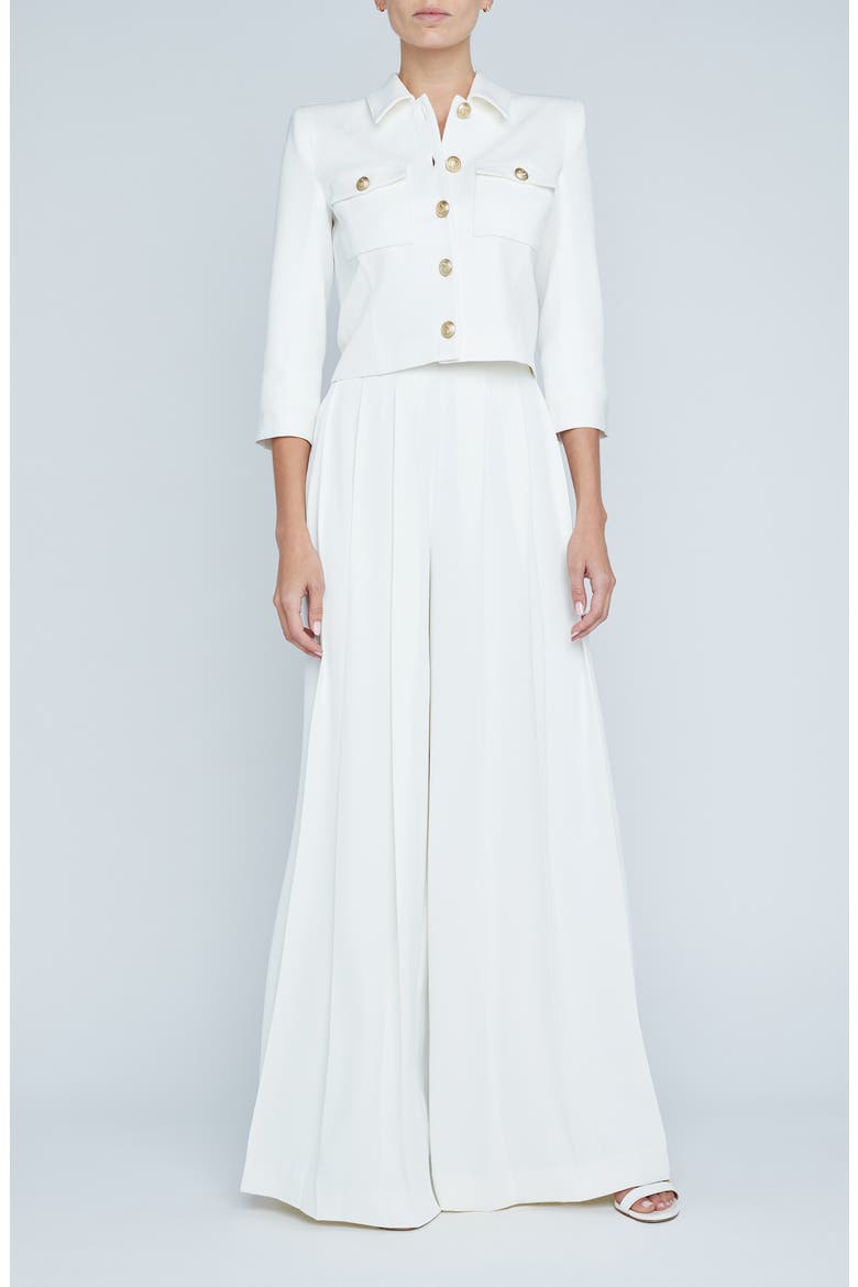 Kumi Fitted Crop Jacket, Alternate, color, WHITE