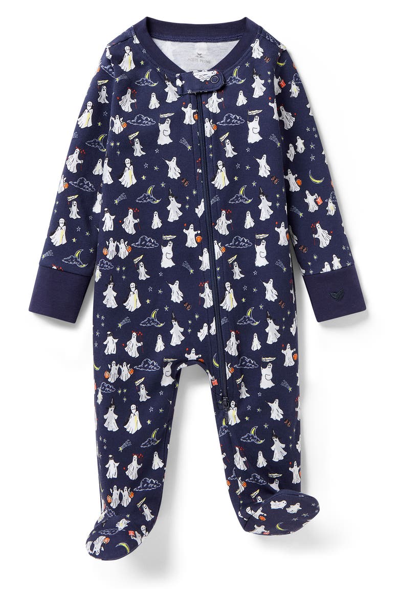 Pima Cotton Footie, Main, color, NAVY