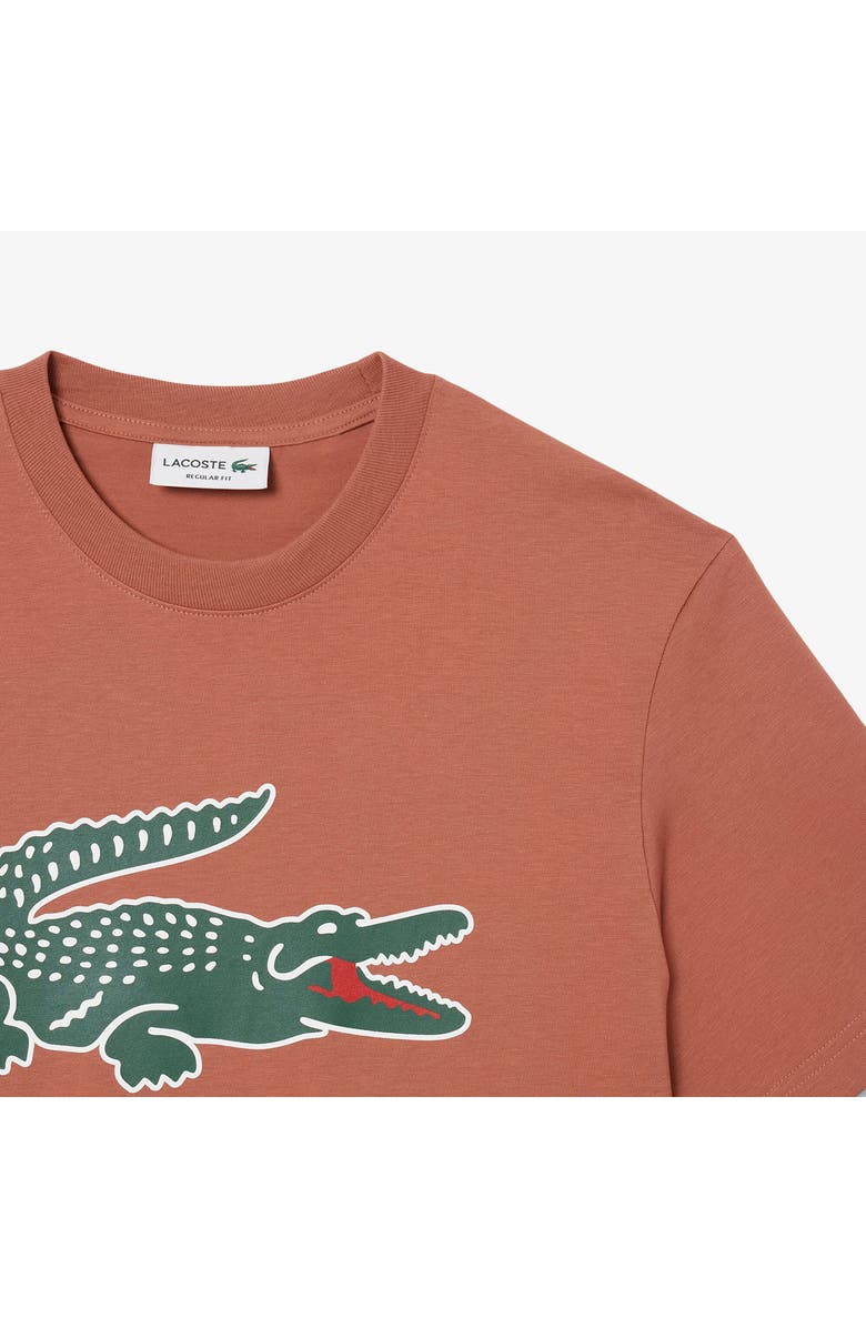 Lacoste Oversize Croc Logo Cotton Graphic T-Shirt, Alternate, color, 
