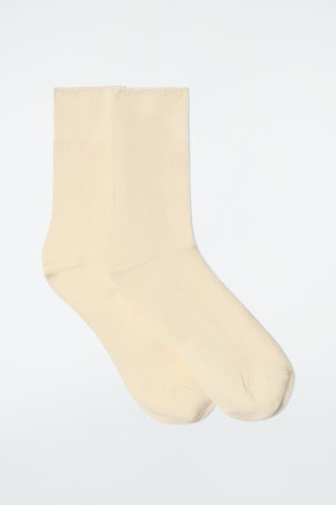 2-Pack Ribbed Panel Socks